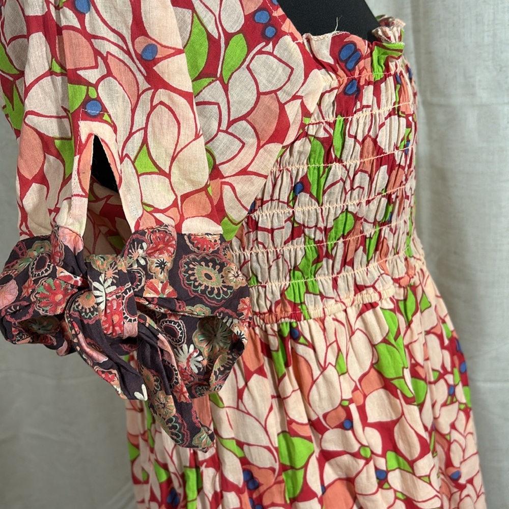 Blue Plate Floral Smocked Minidress - Picture 5 of 9